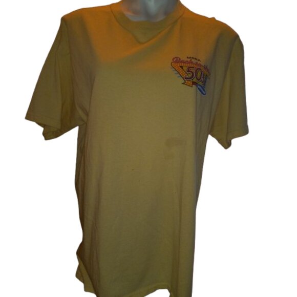 NSRA 2012 Back To The 50's Mens Large T-Shirt Yellow St. Paul MN Street Rod - Picture 1 of 11